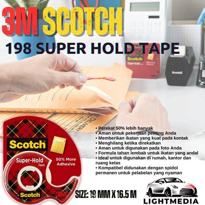 

NEW Isolasi 3m Scotch 198 Super Hold Tape Selotip dan Dispenser