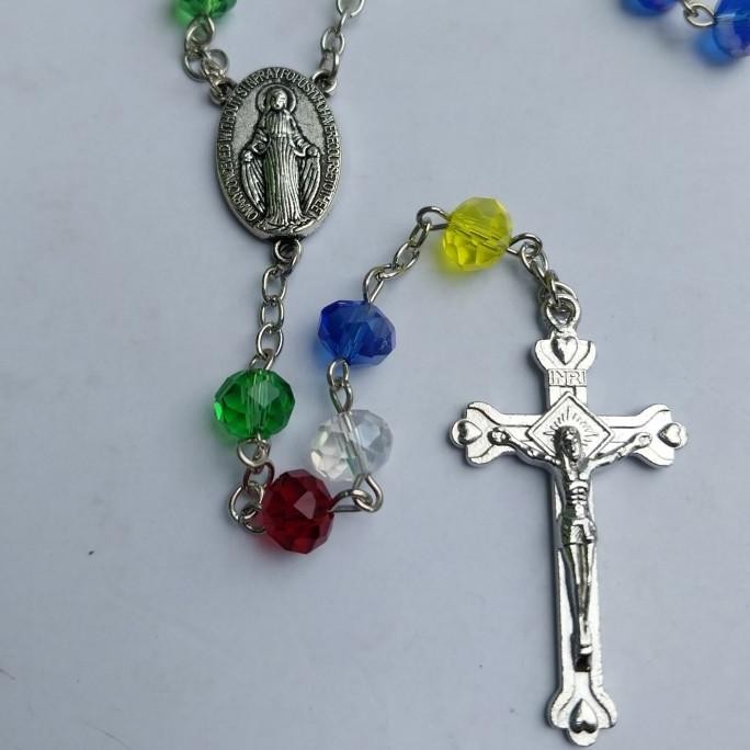 ROSARIO KRISTAL CEKO 8 MM - BENING - KATOLIK - ROSARIO MISIONER