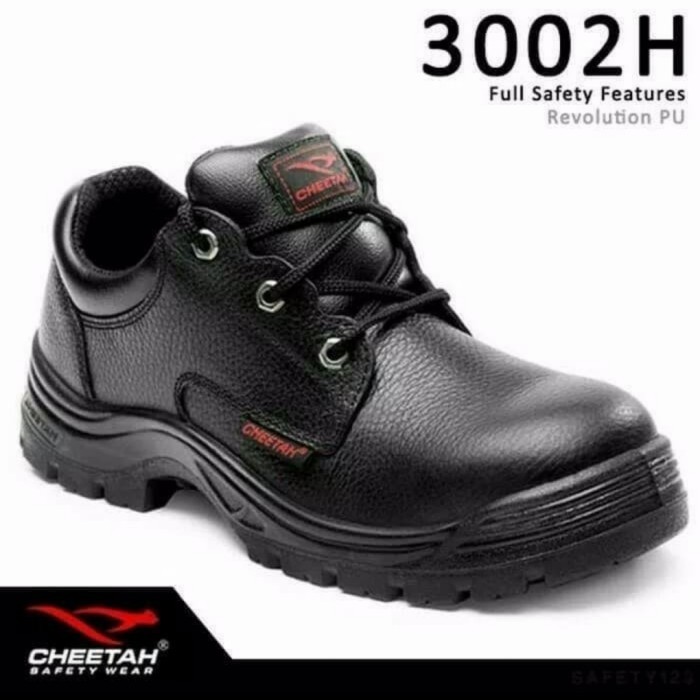 Sepatu Safety Chetah 3002H/ Sepatu Safety Proyek Pendek Tali