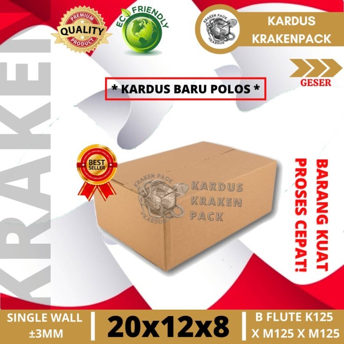 

Box packing ukuran 20x12x8 cm kardus baru