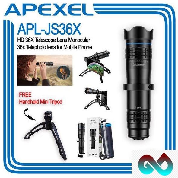 Stav Apexel Apl-Js36X Hd 36X Lensa Telephoto Monocular For Smartphone
