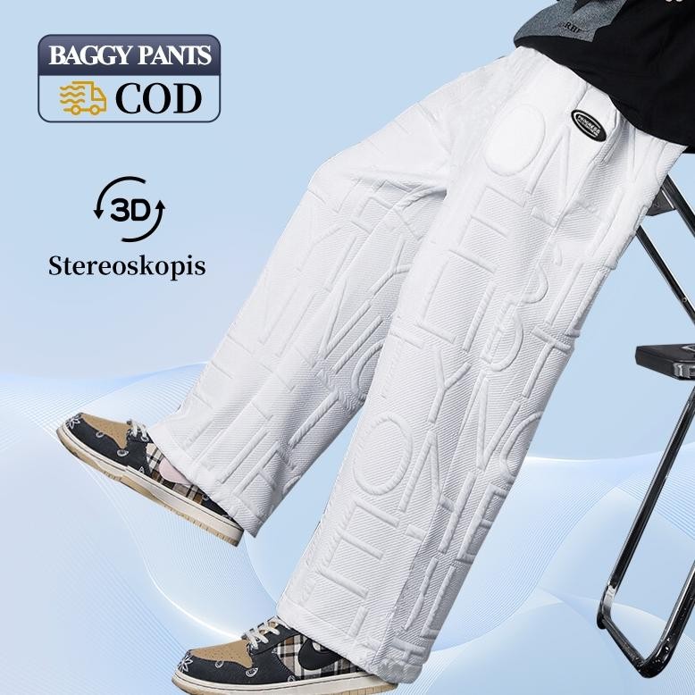 celana gombrong pria celana panjang pria hitam celana baggy pants pria celana pria korean style cela