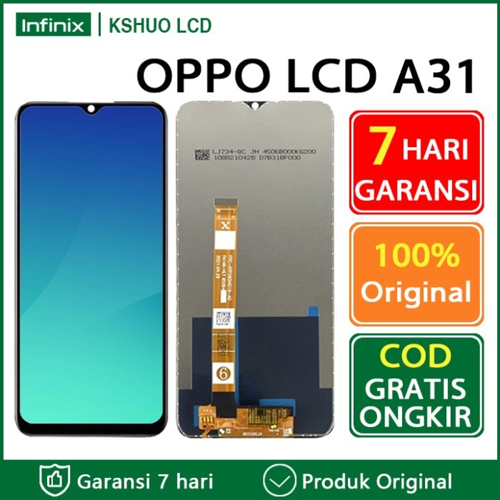 ORI LCD + TOUCHSCREEN OPPO A31 / ORIGINAL - Hitam