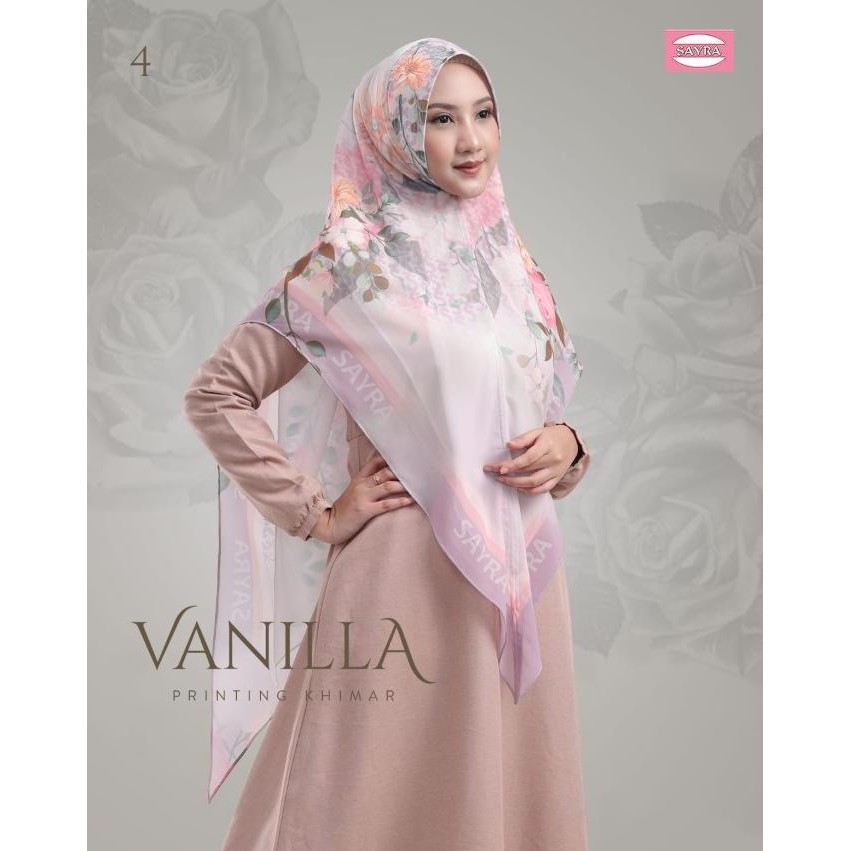 Jilbab Syari Khimar Vanilla Ceruti Motif By Sayra