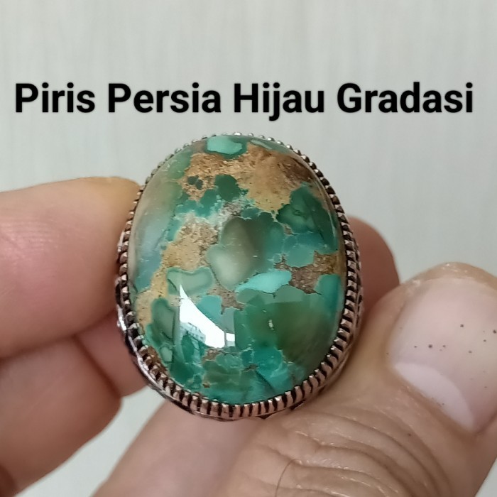 

Farizal - Batu Pirus Persia Hijau Abdul Royak Gradasi Natural No 007 Red Borneo Blue Safir Giok