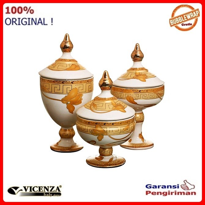 Toples Lebaran Set Toples Piala Set Toples Keramik Vicenza TCRt 383