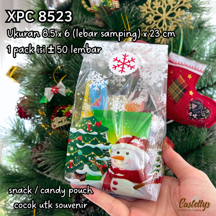

Produk Unggulan] Plastik Pouch Natal XPC 8523 Cookies Kue Kering Snack Permen Christmas