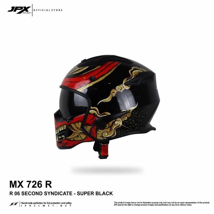 Helm Jpx Full Face Mx-726R - R06 Second Syndicate Terbaik