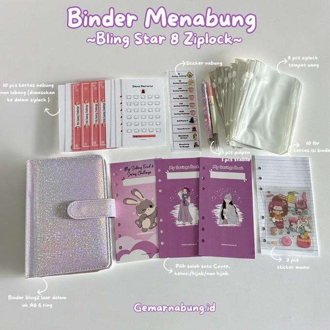 

TERBARU - Paket Binder Nabung & Keuangan 8 Ziplock B.Star