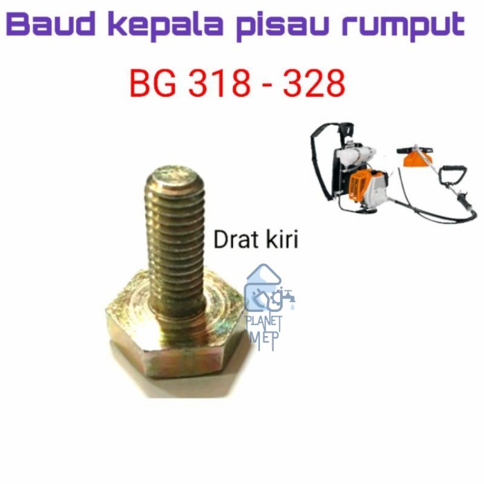 Termantab] BAUT PISAU DRAT KIRI KEPALA MESIN POTONG RUMPUT 328