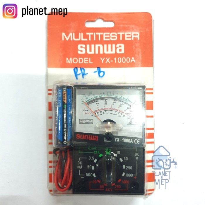 <<<<<] SUNWA MULTITESTER ANALOG YX-1000A