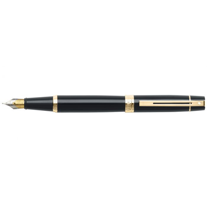 

Ready Sheaffer 300 Glossy Black with Gold Tone Fountain Pen