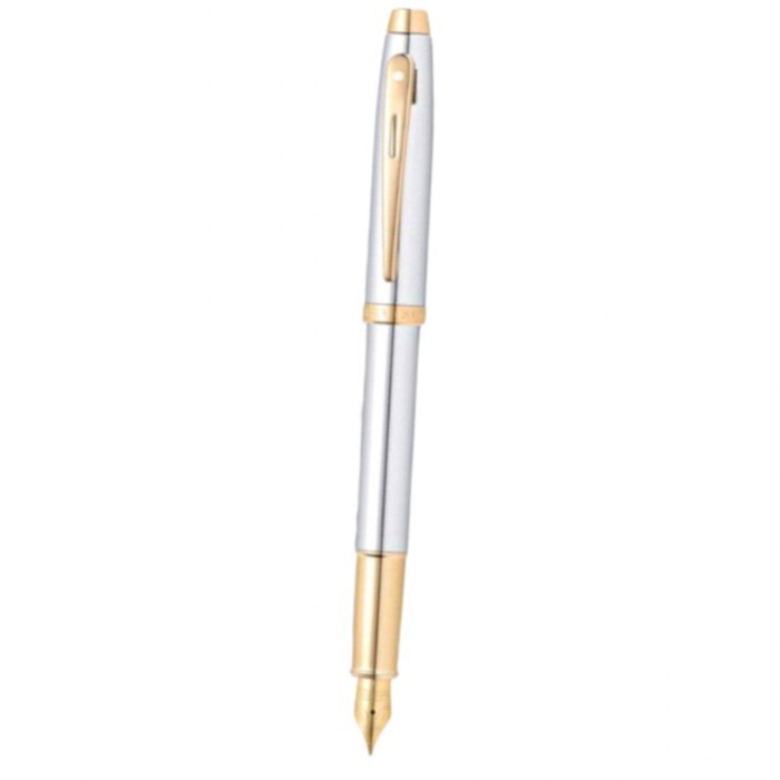

Ready Sheaffer SGC100 - 9340 Brushed Chrome with 22K Gold Fountain Pen
