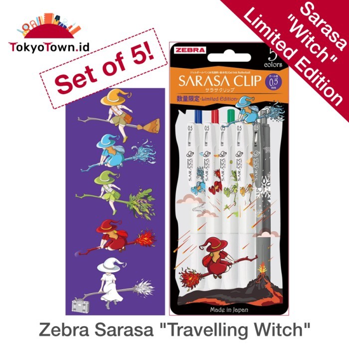 

Ready Zebra Sarasa Clip, Travelling Witch Limited Edition