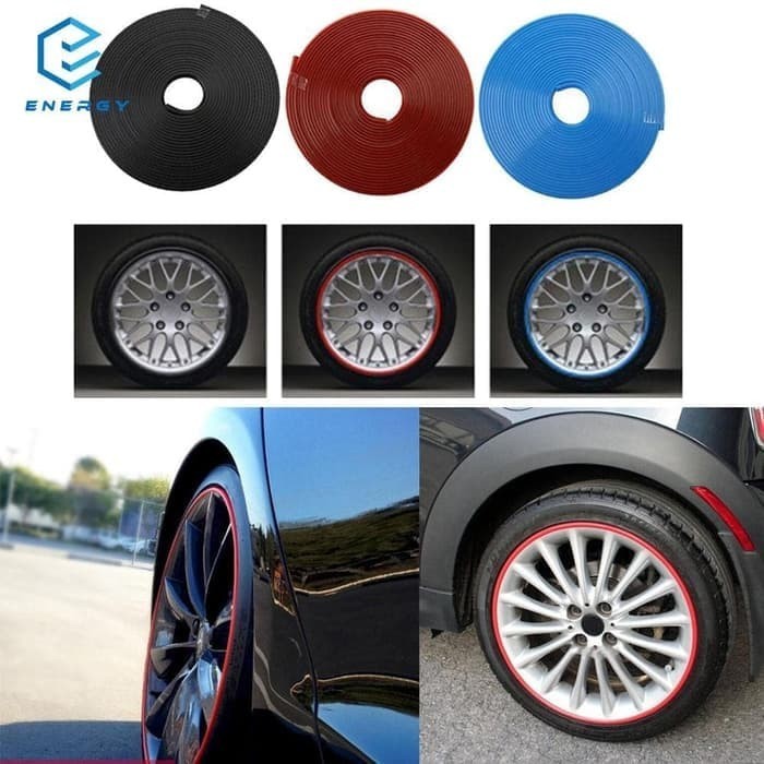 Stiker List Karet Velg Ban Mobil Aksesoris Variasi Pelindung Ban Mobil
