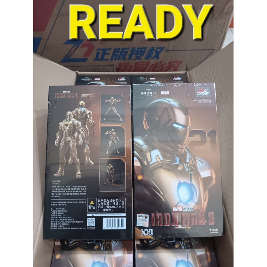 Ready ZD TOYS Marvel Avengers IRONMAN MK XXI Iron Man Mark 21 Midas