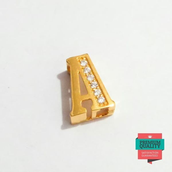 Grosir Liontin huruf kekinian huruf A emas asli Elegan