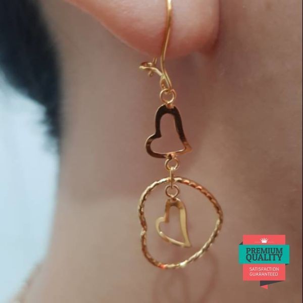 Terlaris anting ubs hati 2 susun kadar 875 Elegan