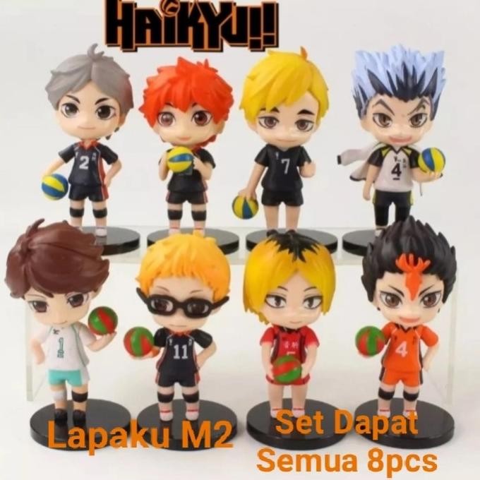FIGUR SET Anime Cartoon BabyCoz Haikyuu Figure set 8pcs
