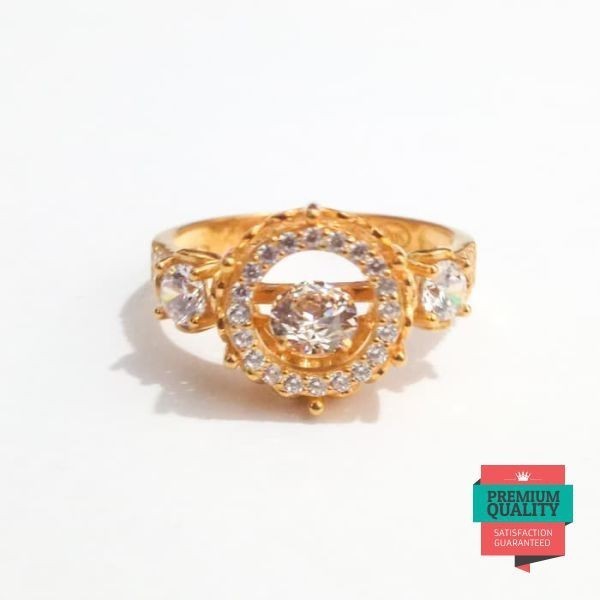 Promo Cincin Dancing Stone dengan Permata Zirkon Elegan