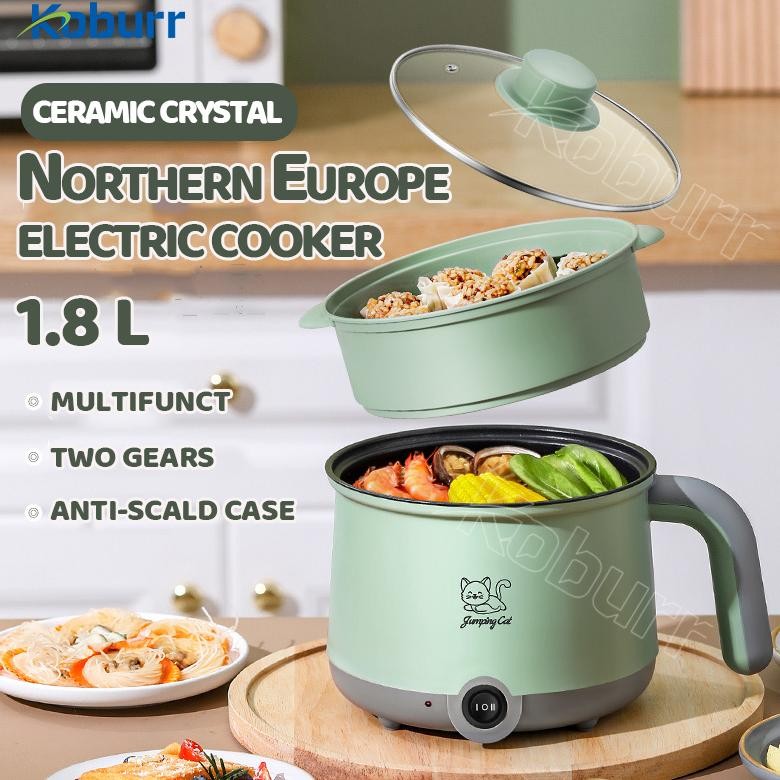 Panci Listrik Serbaguna Koburr Multi Cooker Electric Cooker Magic Com Mini Kompor Fry Pan Electric P