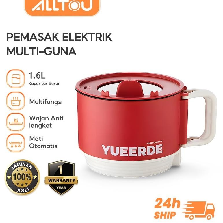 ALLTOU 1.6L Panci Listrik Merah Putih