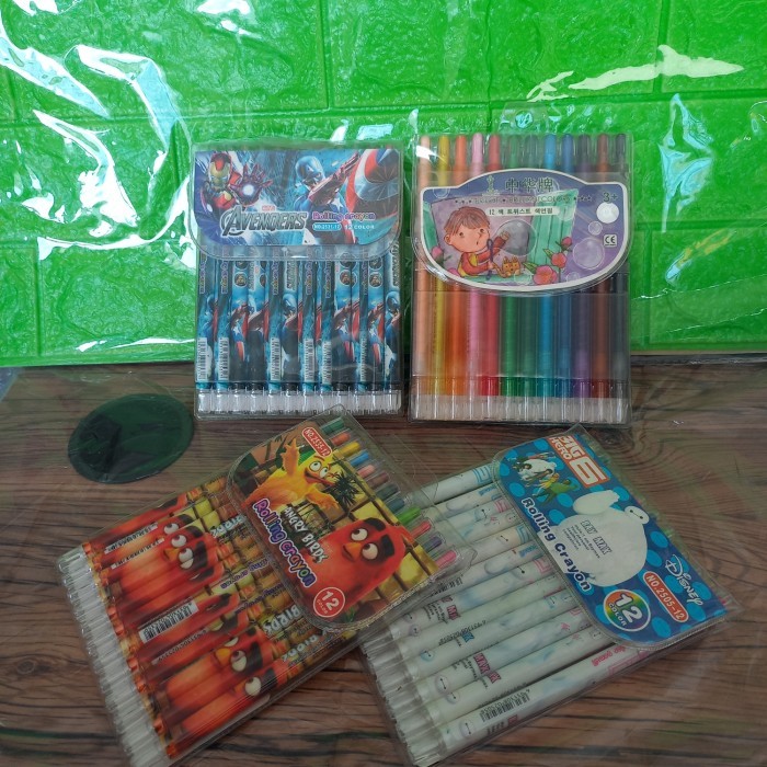

siap kirim] Crayon putar 12 warna