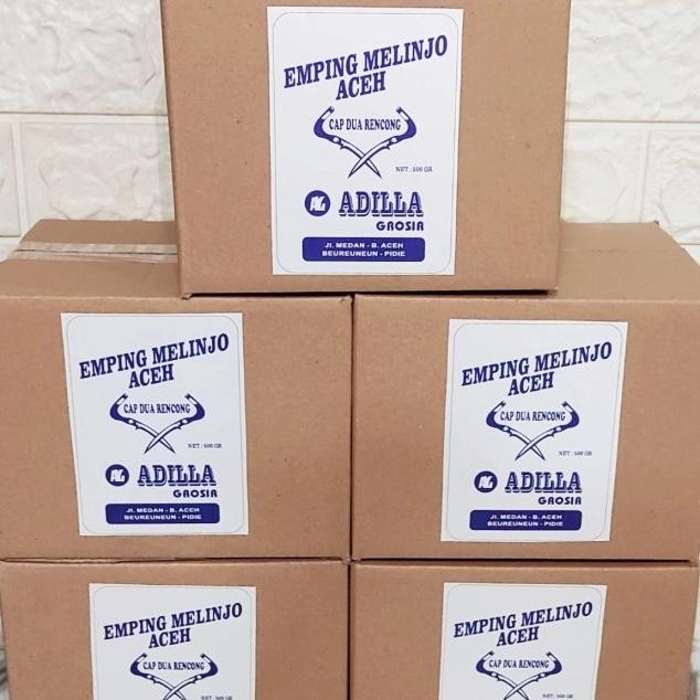 

Emping Aceh Tipis Adilla 500Gr Kemasan Dus Karton
