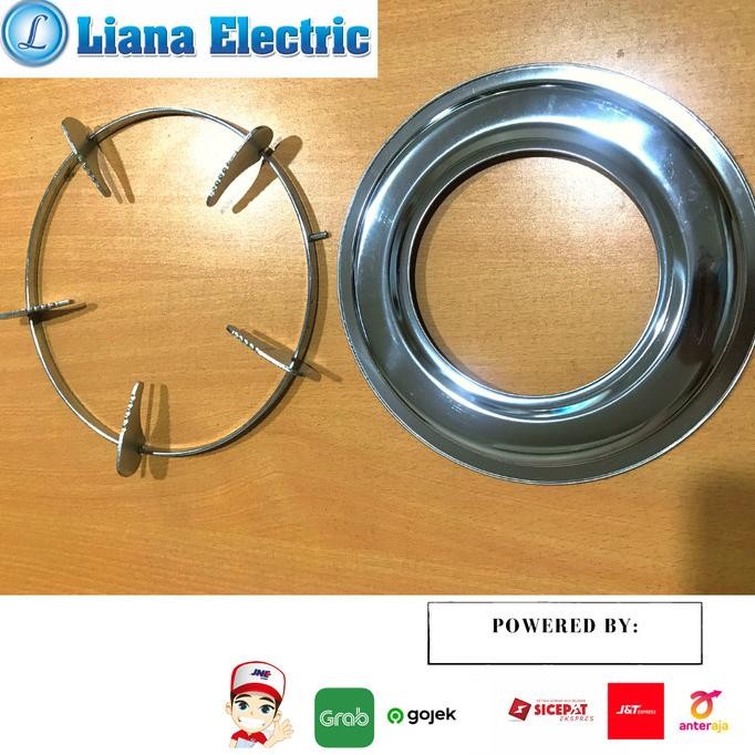 Tatakan bulet kompor winn gas kaca - tanam stainless steel LFS