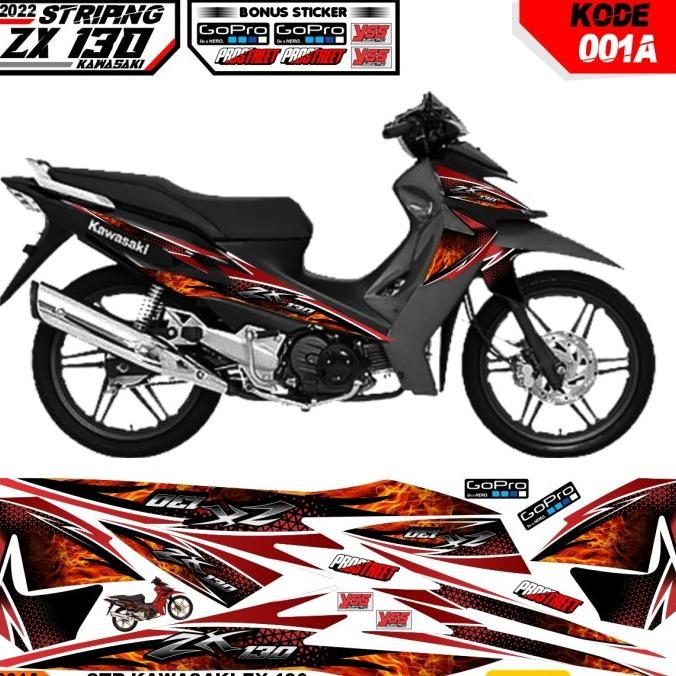 Terlaris Striping Sticker Decal Kawasaki ZX130 striping kawasaki zx130 001 SALE