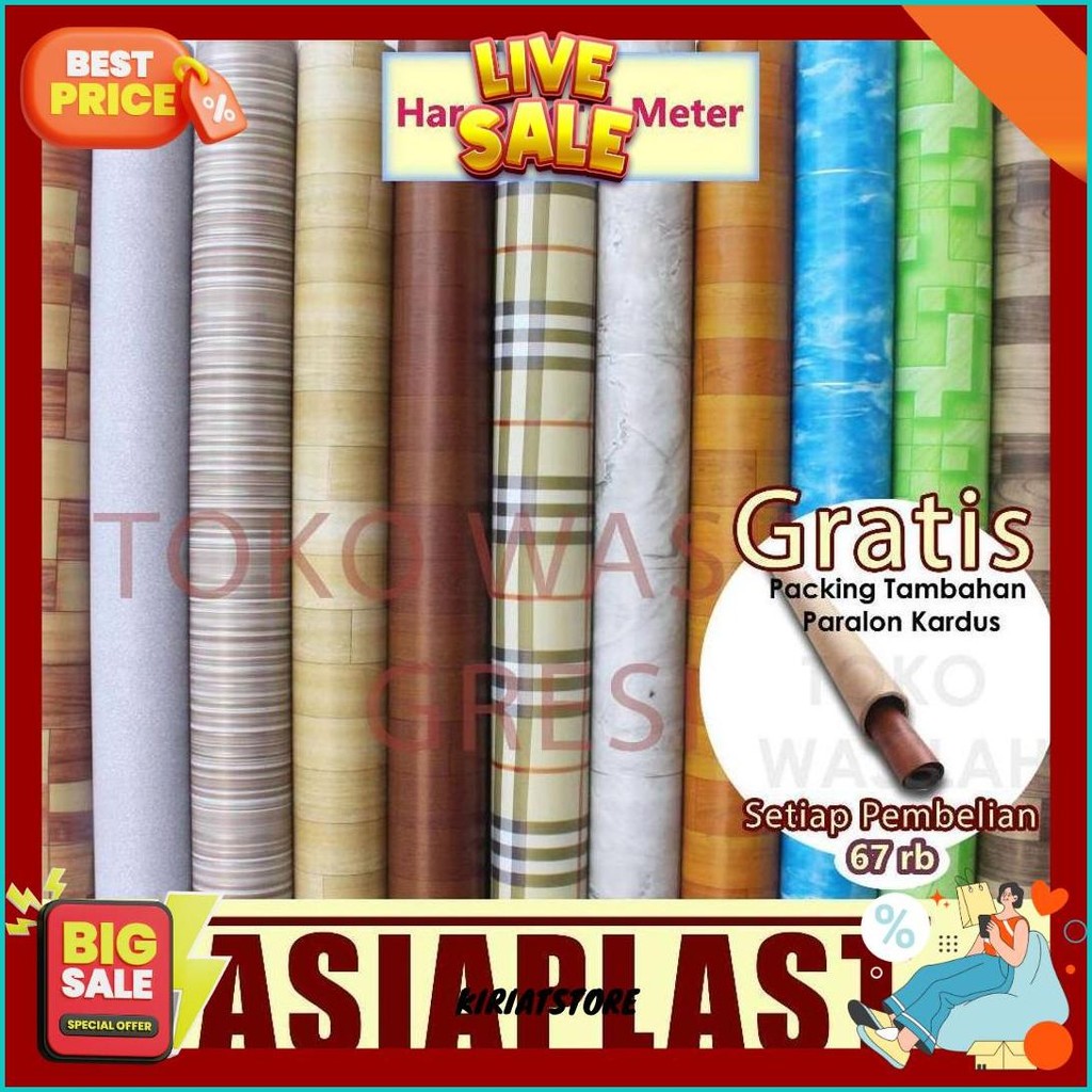 Karpet Plastik/Perlak Lantai /Meja/ Karpet Lantai  Plastik Lebar 1.2Meter Kilat