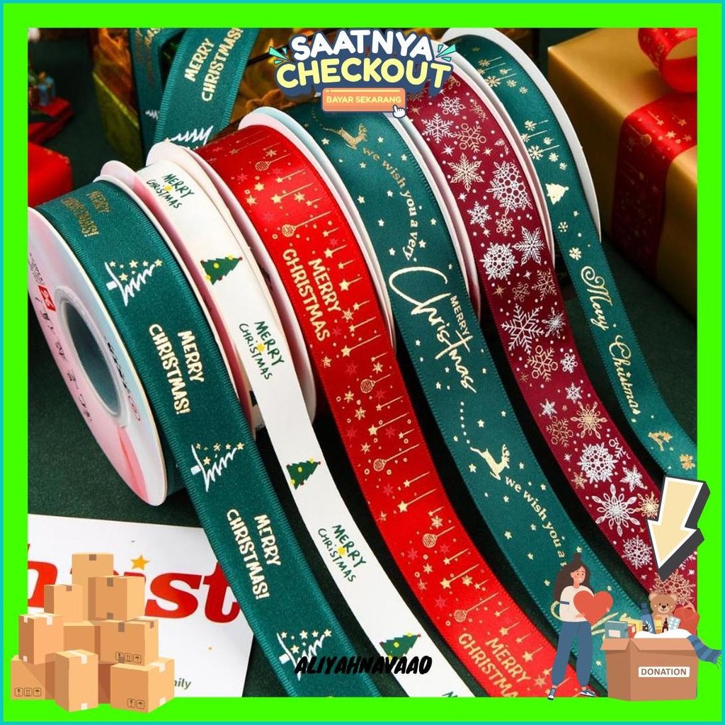 

2.5Cm X 22Mtr Per Roll Pita Natal - Pita Santin Christmas Cod