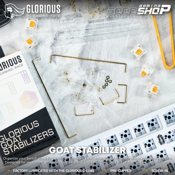 Terlaris Glorious Goat Switch Stabilizers Pcb Mount - Keyboard Gaming