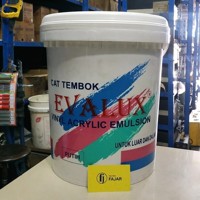 >>>>>] Cat tembok PUTIH Evalux 25 kg Cat air dinding triplek asbes plafon