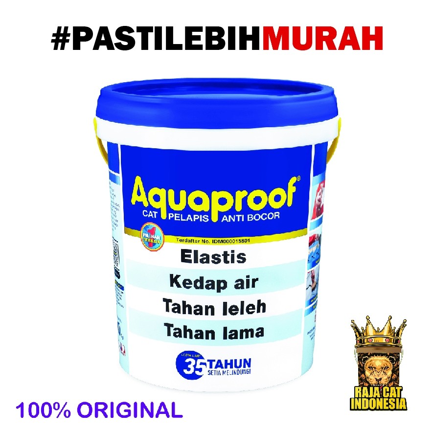 Cat Tembok Pelapis Anti Bocor Aquaproof Semua Warna 20 Kg Pail