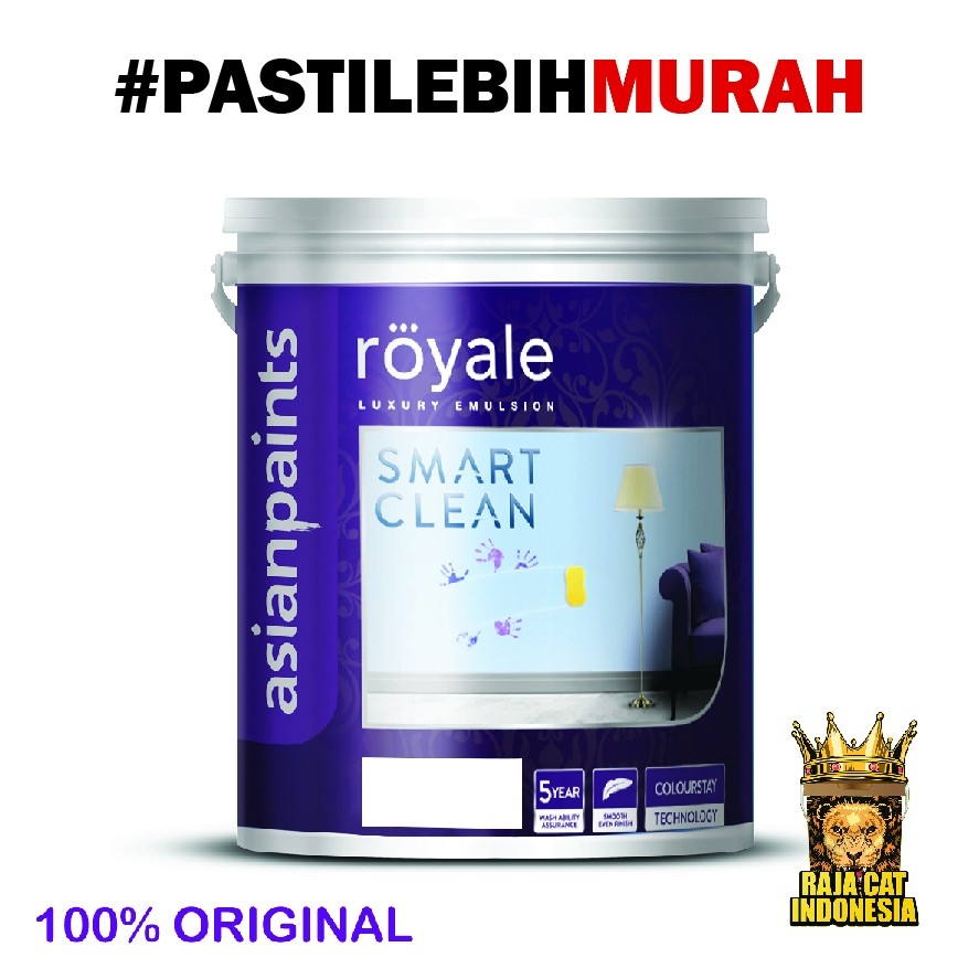 Cat Tembok Interior | Asian Paint Smart Clean Tinting (Bisa Request) 2,5 L | Kemasan Galon