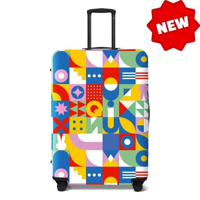 

Bagtastic! Sarung Koper Luggage Cover Bahan Scuba Ukuran M - Medium Size 22 - 24 Inch Dengan Banyak Motif.