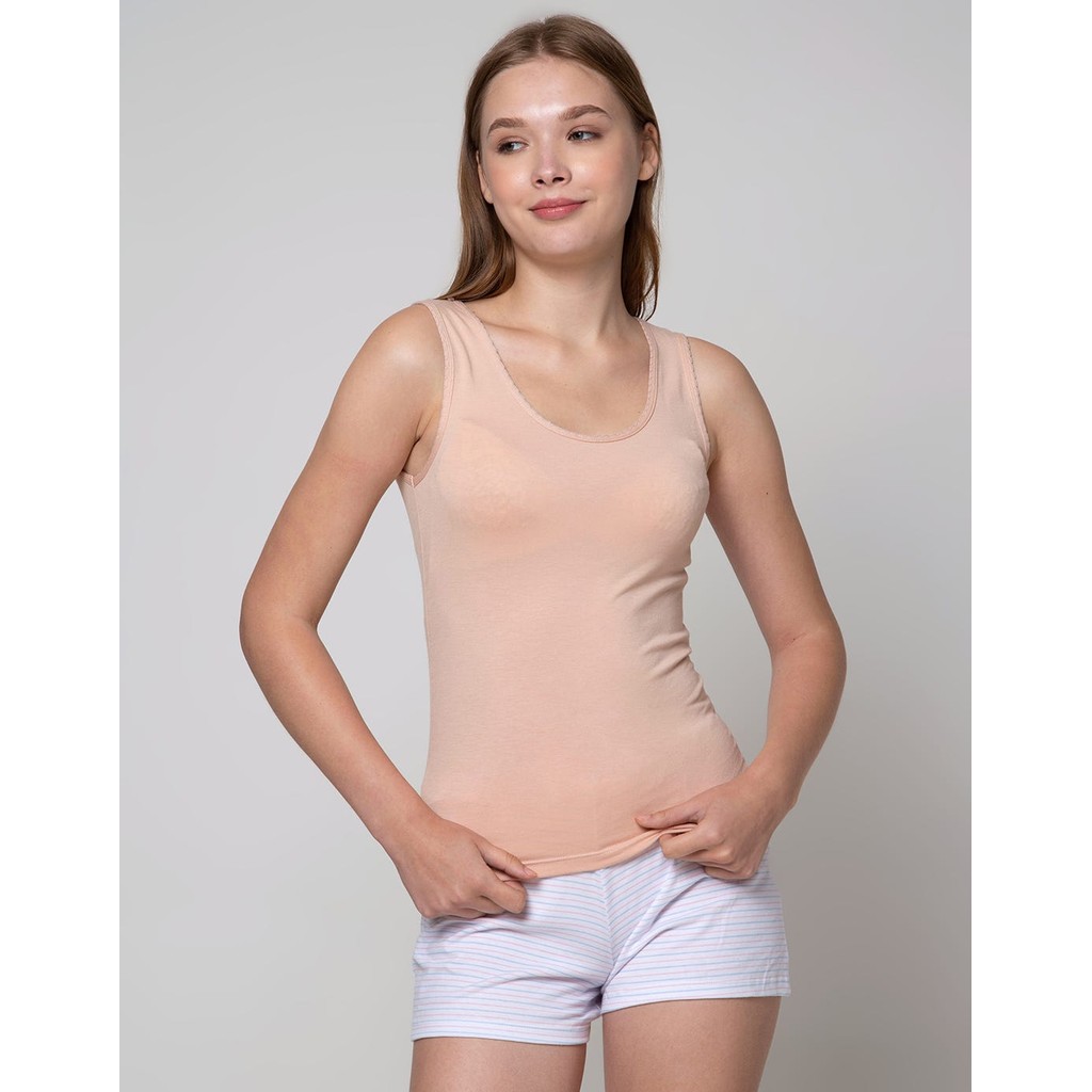 Nevada Plainn Picot Spandex Tanktop Wanita 104290270