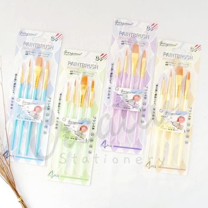 

Giorgione Art Brush Set 4 pc Kuas Lukis 4Pc Round Flat G-ZG0138