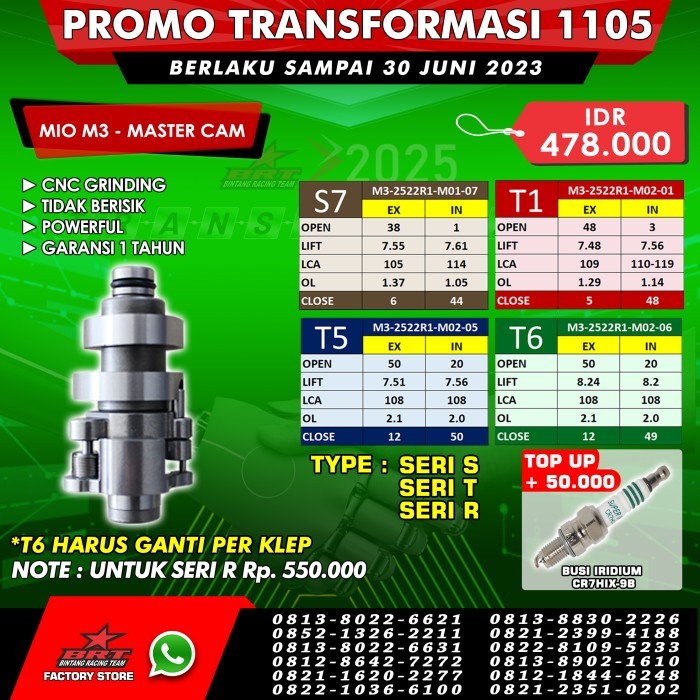 NOKEN AS BRT MIO M3 / MIO Z /FINO 125 / SOUL GT 125 (S3 /S7 / T1 / T2