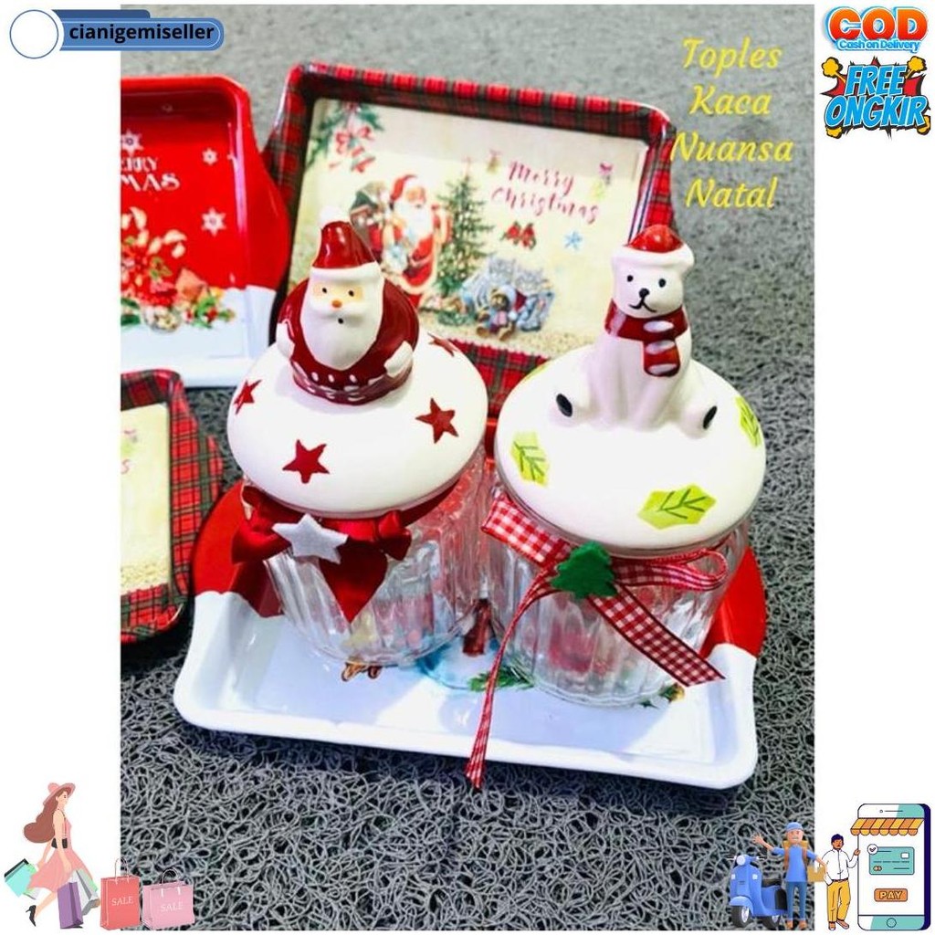 

Toples Kaca Nuansa Natal Toples Natal Hampers Natal Christmas Candy Box Dekorasi Natal Christmas Decoration Kado Natal Hadiah Natal D Gratis Ongkir