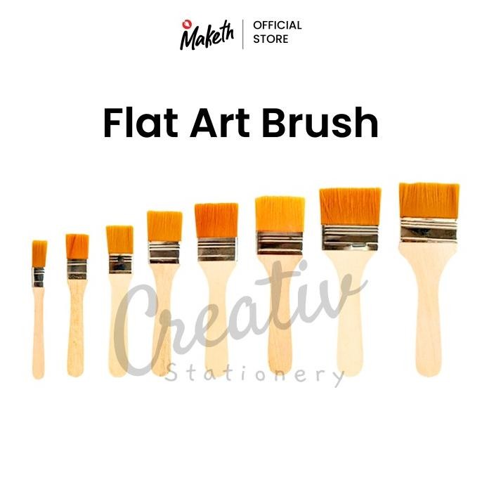 

MAKETH Kuas Lukis Lebar Flat Art Brush Halus [PTK]