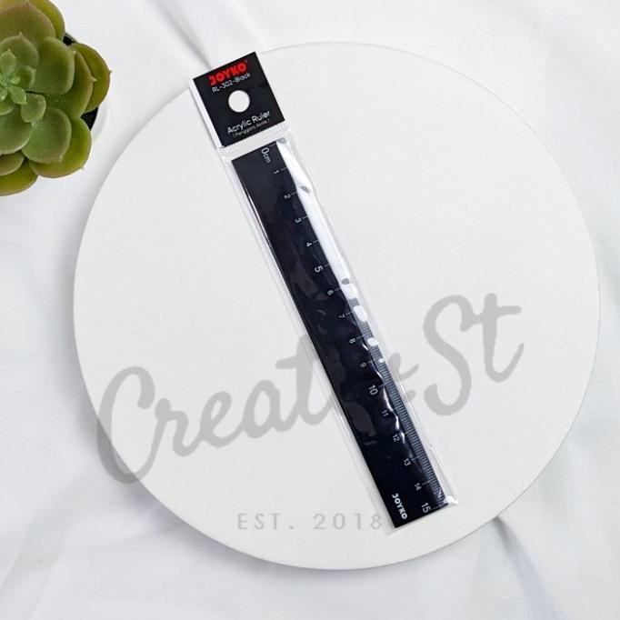 

TERMURAH - Joyko Penggaris Akrilik RL-302 15 cm Acrylic Ruler Black White