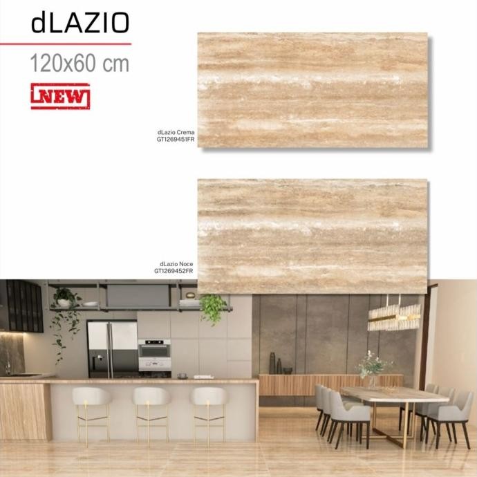 TERBARU - ROMAN GRANIT GRANDE 120X60 dLAZIO CREMA / dLAZIO NOCE