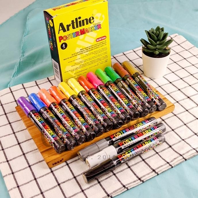 

TERMURAH - ARTLINE Spidol Poster Marker 2.0 Mm Permanen Water Based EPP-4