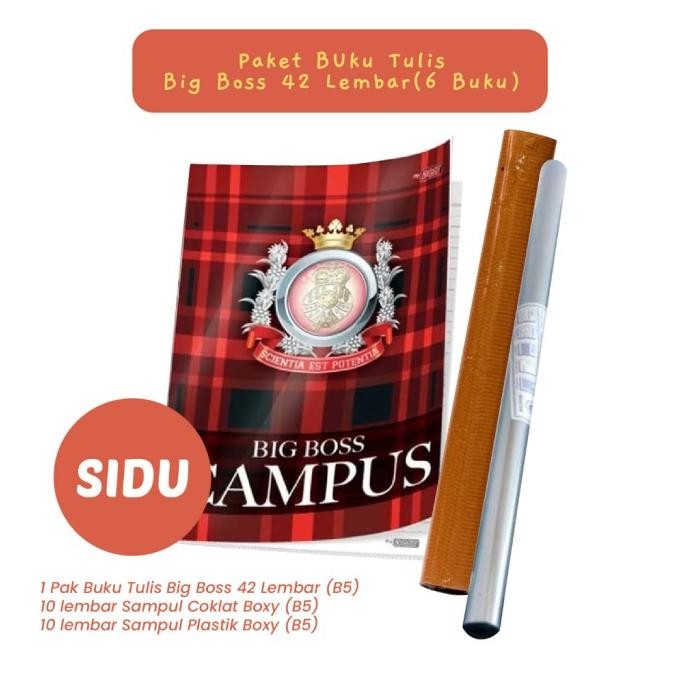 

Paket Buku Tulis Big Boss 42 Lembar Sampul Plastik Coklat Back To Scho