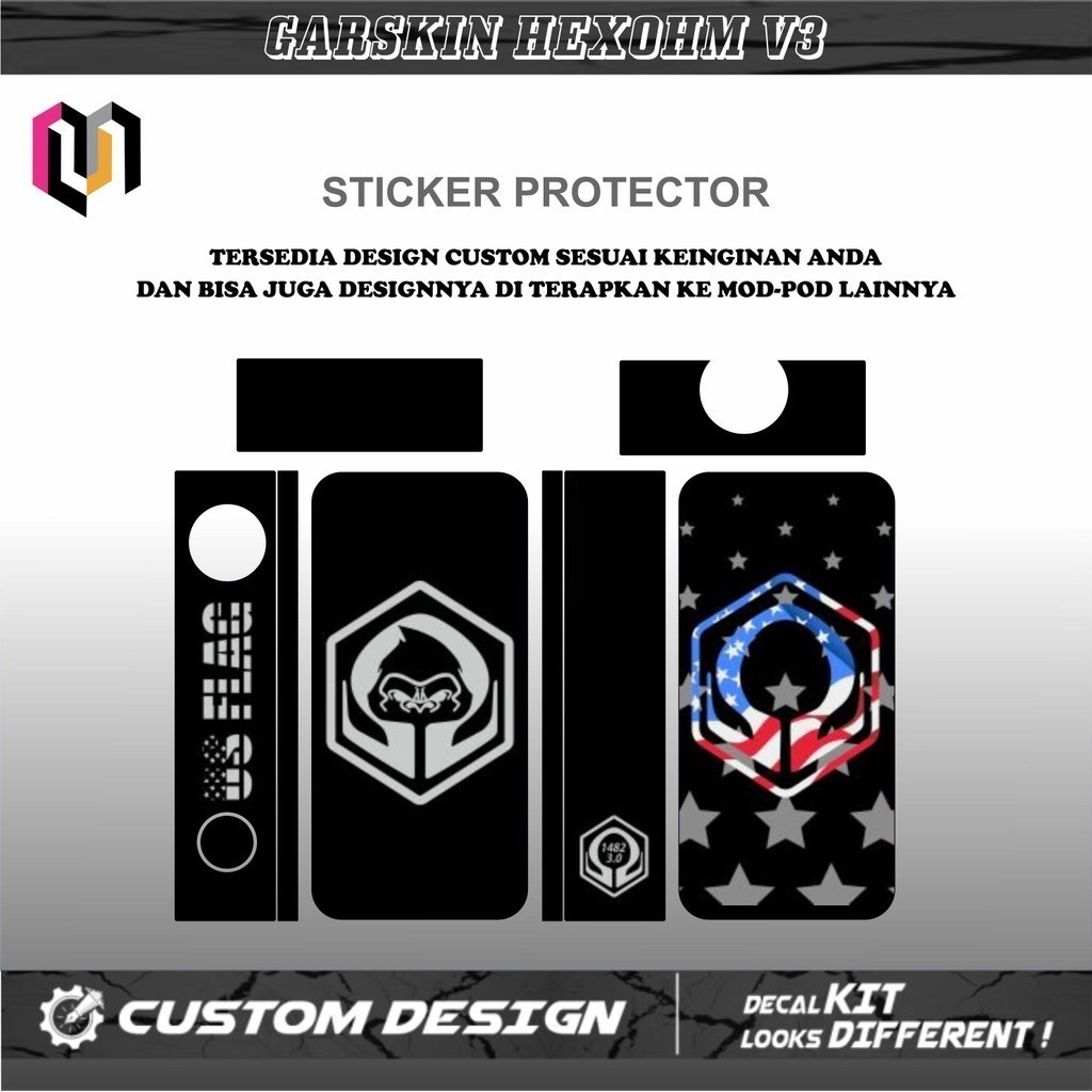 COD Hexohm V3 4 Stiker Skin Casing Bayar Ditempat Buy1get1free