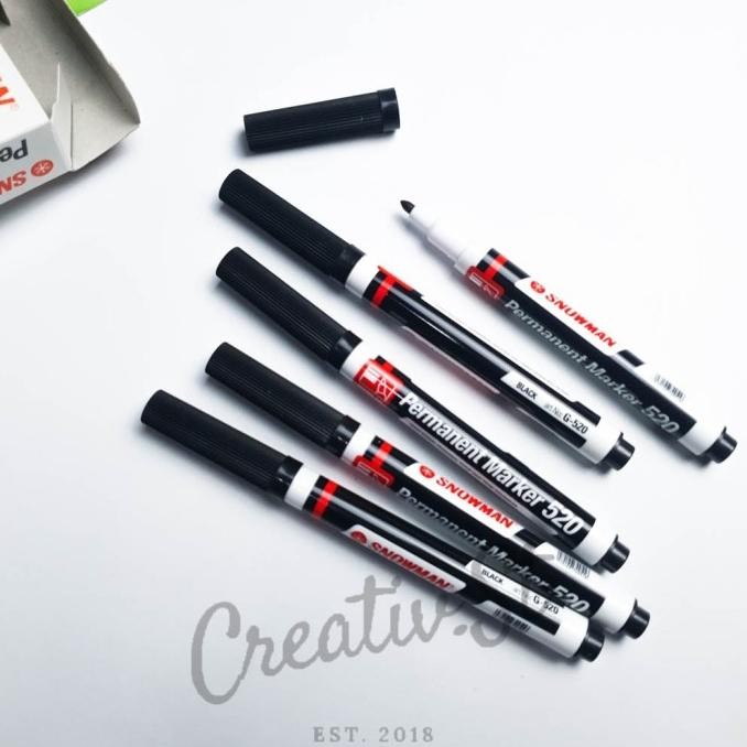 

BEBAS ONGKIR - Spidol Permanen Snowman Fine Tip G-520 H Permanent Marker