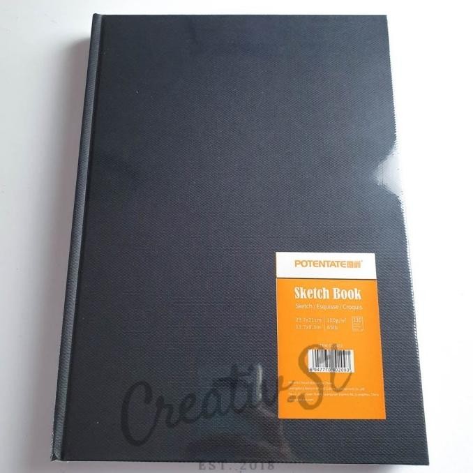

BEBAS ONGKIR - Potentate Hardcover Black Sketchbook A4 110 Sheets 100gsm 21 cm x 29.7