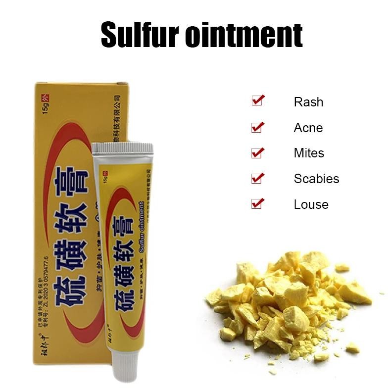 15g sulfur antibacterial ointment body cleaning antipruritic dressing treatment of psoriasis urticar